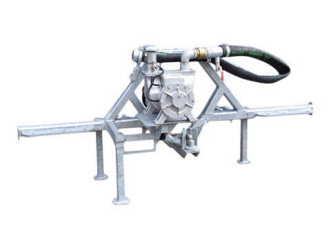 Compressor sets voor leegblazen van de haspel